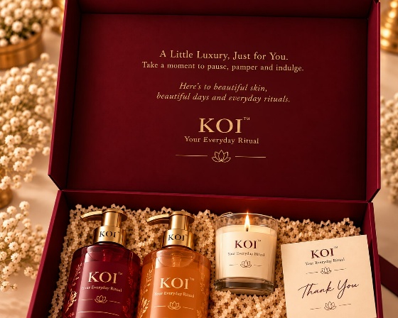The KOI gift hamper, opened