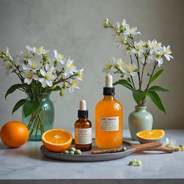 Mandarins and orange blossom